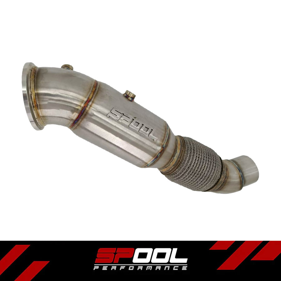 B58 5 Inch Stainless Steel 200 CELL Catted Downpipe Upgrade [Race Downpipes]