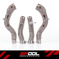 SPOOL Mercedes-AMG GT63 S E Performance C192 Race Downpipes - elevated three-quarter view