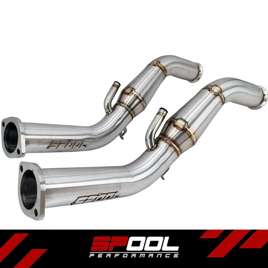 Spool VR30DTT Full 4 Inch Downpipes Upgrade [Race Downpipes] | Infiniti Q50 Q60 RZ34 [VR30]