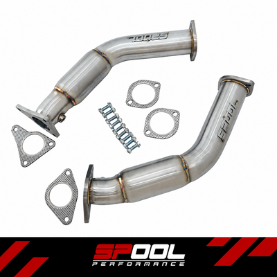 Spool 3 Inch Resonated VR30DDTT Lower Downpipes Upgrade [Race Downpipes] | Infiniti Q50 Q60 RZ34 [VR30]